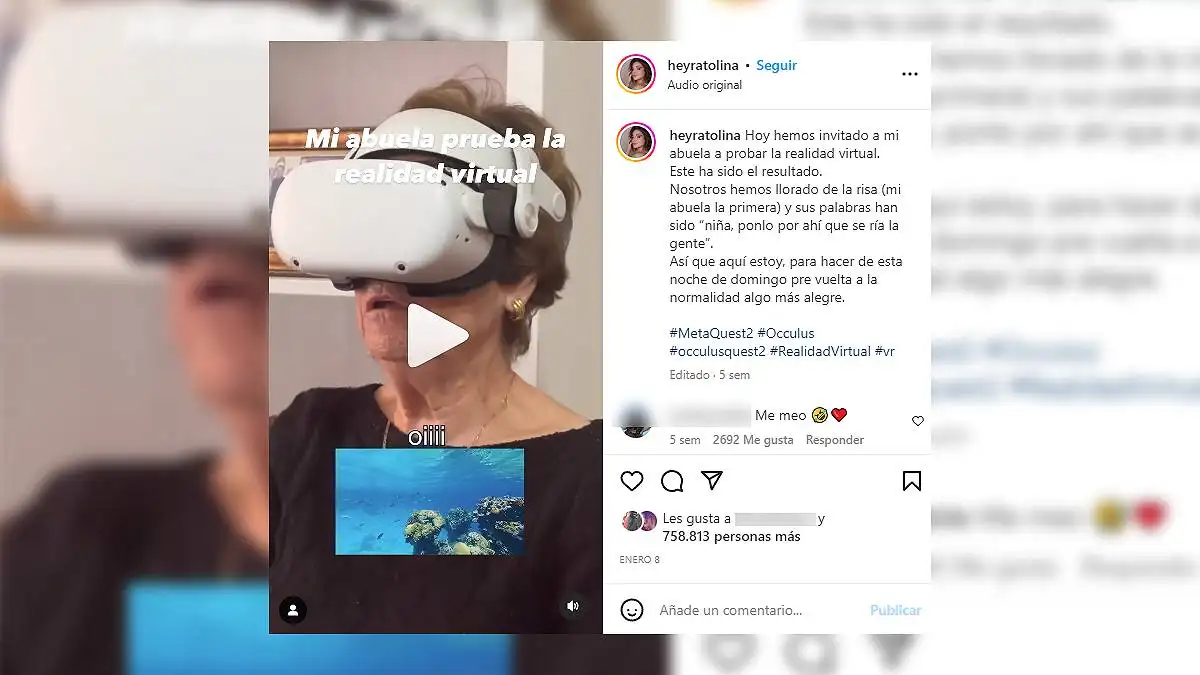 &quot;Hemos llorado de la risa&quot; esta abuela prueba la Realidad Virtual por primera vez y así ha sido su reacción