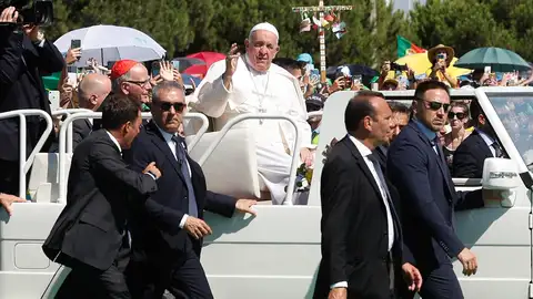 El Papa durante su visita en Lisboa El Papa durante su visita en Lisboa