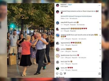 Marisa y Jes&uacute;s son la pareja de octogenarios que protagonizaron este baile viral durante las fiestas del Pilar