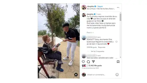La tierna reacción de una mujer de 92 años cuando le hacen unas fotos profesionales en medio de la calle : "Quien me iba a decir que iba a tener estas fotos tan bonitas a mis 92 años" La tierna reacción de una mujer de 92 años cuando le hacen unas fotos profesionales en medio de la calle : "Quien me iba a decir que iba a tener estas fotos tan bonitas a mis 92 años"