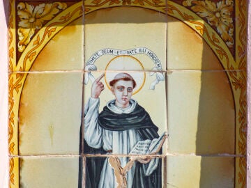 Retablo cer&aacute;mico de San Vicente Ferrer en Borriol