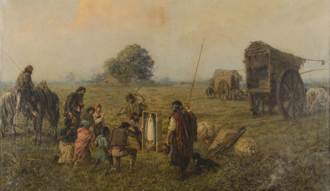 Origen milagroso de Ntra. Sra. de Luján en año 1630, por Augusto Ballerini, 1895.