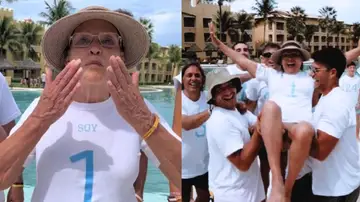 Una abuela invita a los 33 miembros de su familia de vacaciones en honor a su marido fallecido