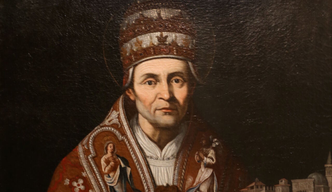 San Pedro Celestino (o San Celestino V), pintura de Giulio Cesare Bedeschini