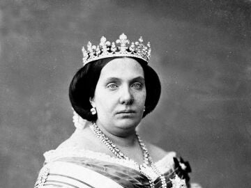 Retrato fotogr&aacute;fico de la reina de Isabel II de Espa&ntilde;a por J. Laurent