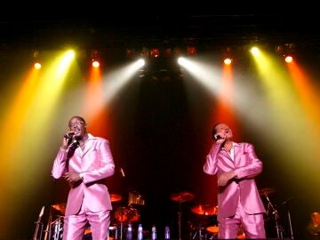 El cuarteto musical estadounidense 'Four Tops' canta durante un concierto en Amsterdam en 2007 