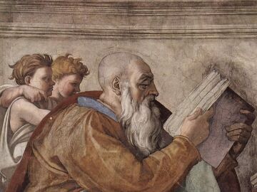 Zacar&iacute;as, representado por Miguel &Aacute;ngel en la Capilla Sixtina.