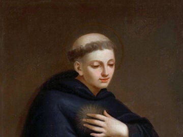 San Nicol&aacute;s de Tolentino pintura de Juan Pantoja de la Cruz. Museo del Prado. Madrid.