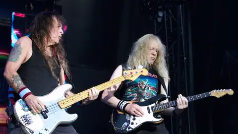 Iron Maiden durante un concierto en España Iron Maiden durante un concierto en España