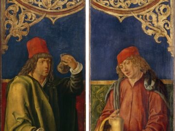 Los santos Cosme y Dami&aacute;n, por Hans von Kulmbach