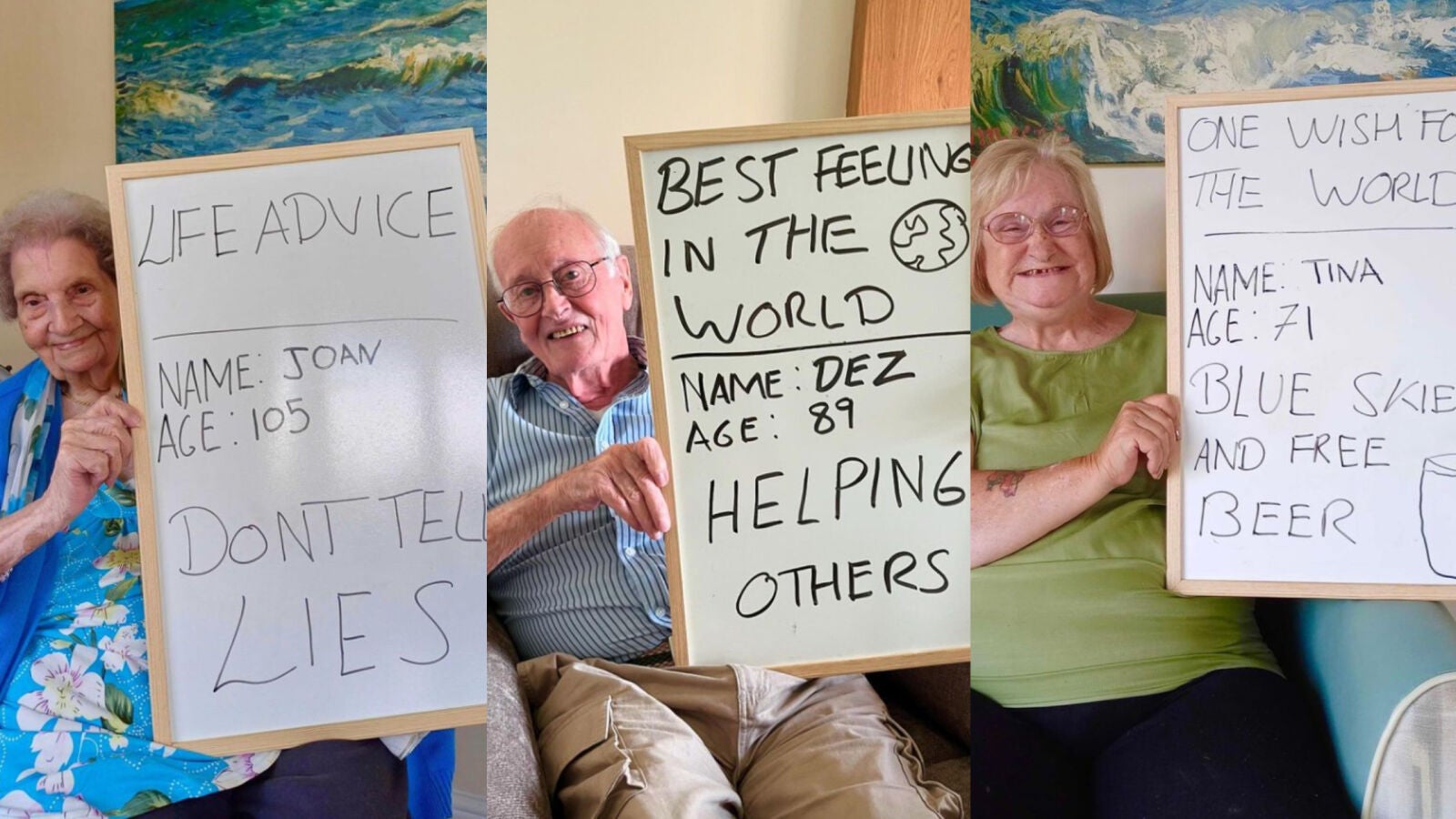 Los valiosos consejos de vida que dan estos mayores en una residencia y que triunfan en las redes: 