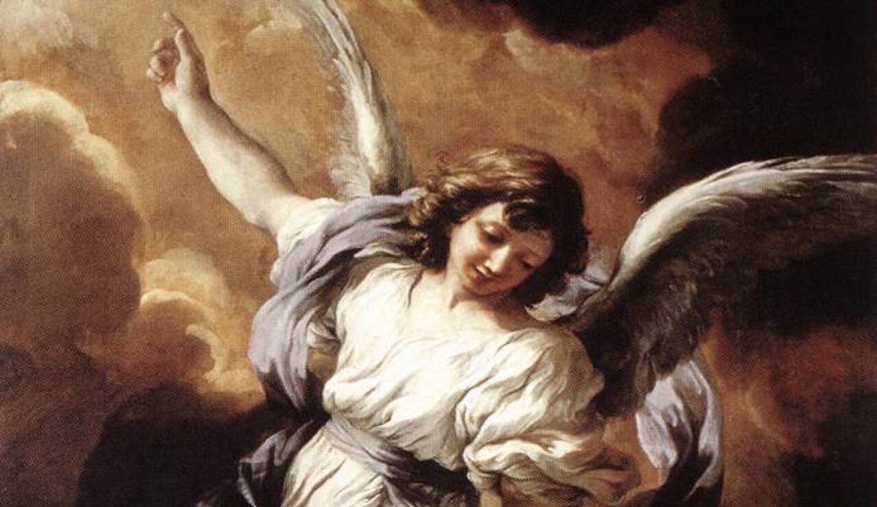 &Aacute;ngel de la guarda (1656), &oacute;leo de Pietro da Cortona