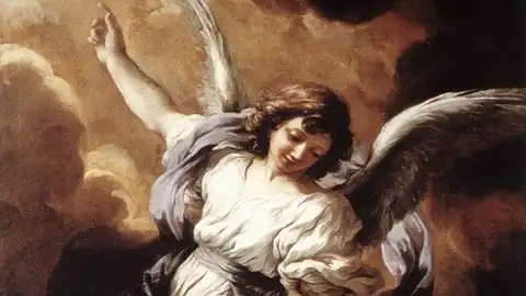 Ángel de la guarda (1656), óleo de Pietro da Cortona Ángel de la guarda (1656), óleo de Pietro da Cortona