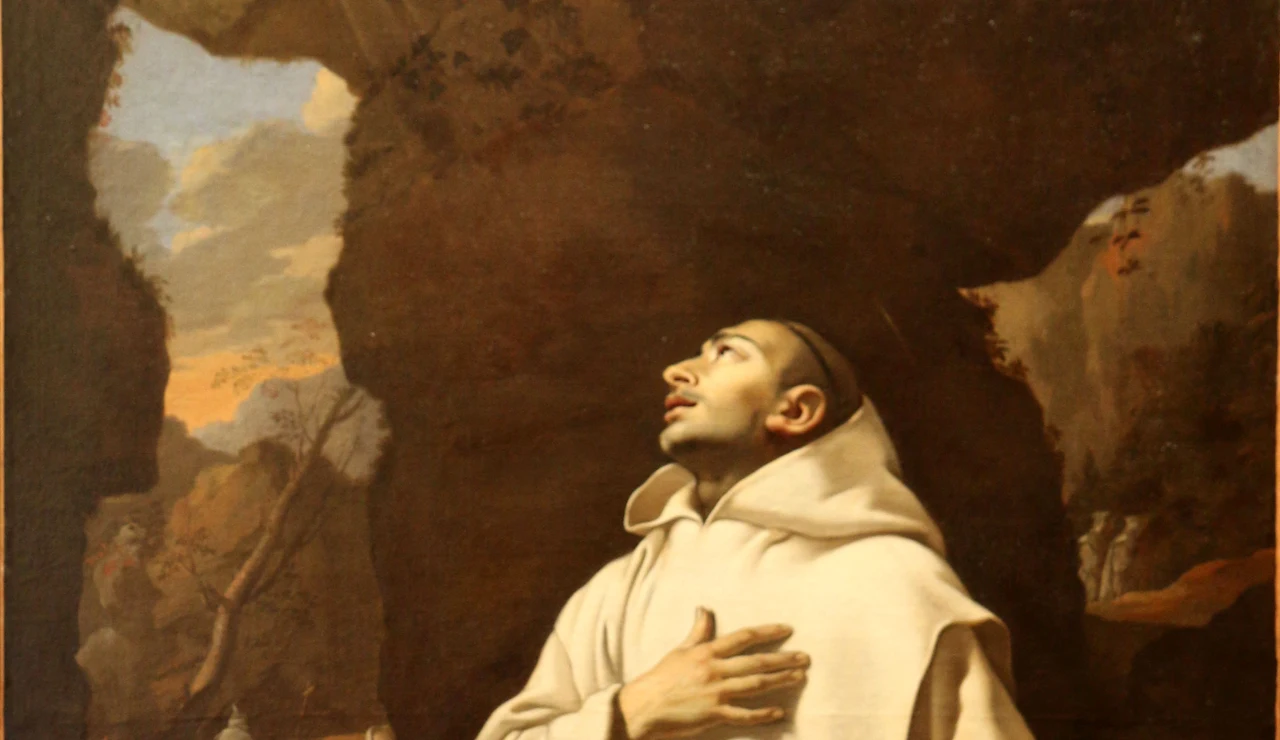 San Bruno en oración (1638) por Nicolas Mignard