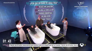 ¿Por qué es bueno un baño de agua fría? María Puntí explica a Fran y Rocío los beneficios para lidiar con el estrés ¿Por qué es bueno un baño de agua fría? María Puntí explica a Fran y Rocío los beneficios para lidiar con el estrés