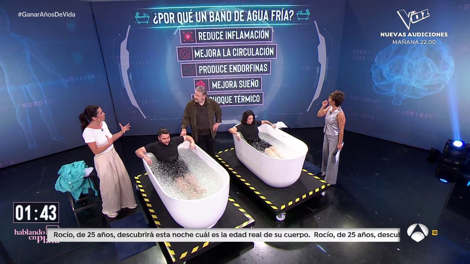 ¿Por qué es bueno un baño de agua fría? María Puntí explica a Fran y Rocío los beneficios para lidiar con el estrés