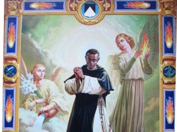 Glorificaci&oacute;n de san Mart&iacute;n de Porres del artista italiano Fausto Conti 