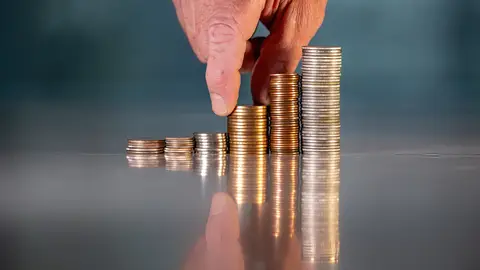 Monedas apiladas Monedas apiladas