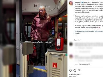 Sorprenden a su padre, conductor de autob&uacute;s, con una bonita sorpresa el d&iacute;a de su jubilaci&oacute;n