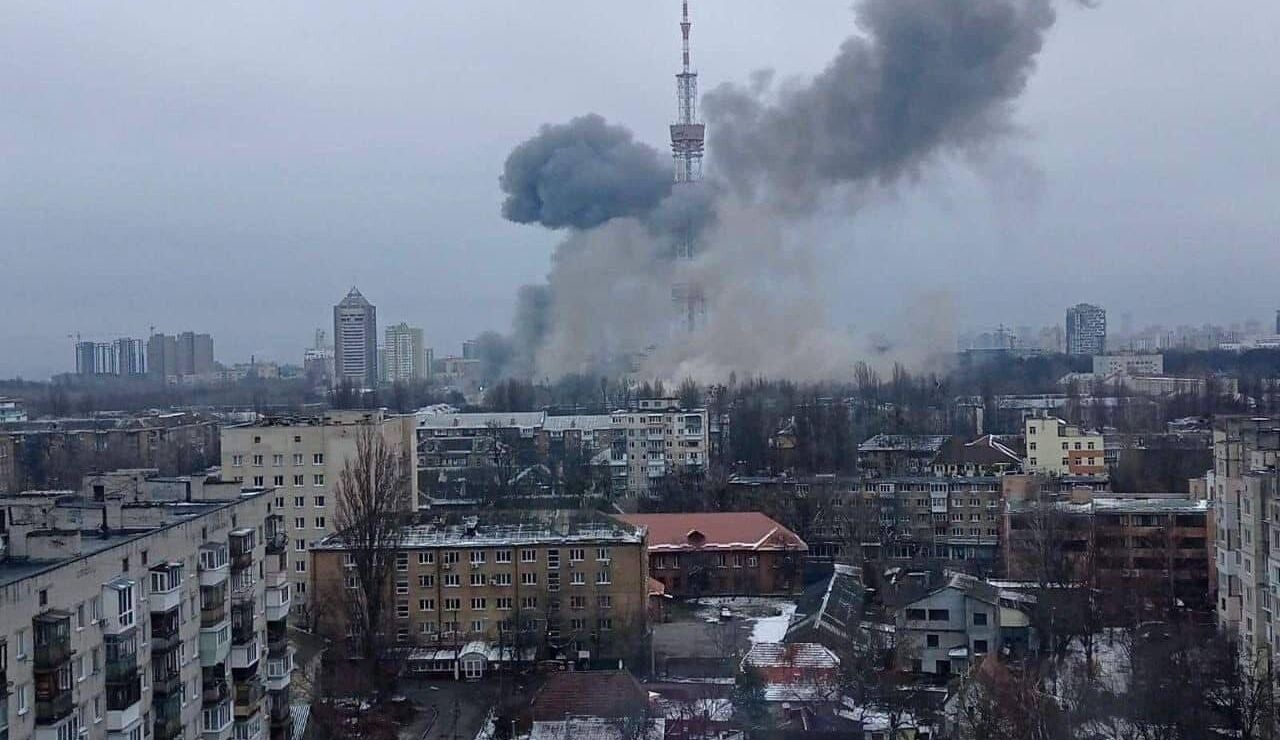 Bombardeo ruso a antenas de telecomunicaci&oacute;n en Kiev