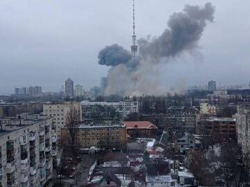 Bombardeo ruso a antenas de telecomunicaci&oacute;n en Kiev