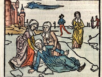  Ilustraci&oacute;n de 1498 del libro La vida de Lidwina, por John Brugman.