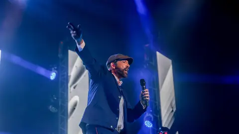 El cantante Juan Luis Guerra, durante su actuación en el Wizink Center El cantante Juan Luis Guerra, durante su actuación en el Wizink Center