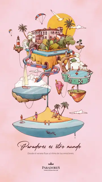 Cartel promocional de Paradores Cartel promocional de Paradores