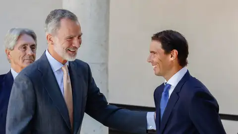 El rey junto a Rafa Nadal El rey junto a Rafa Nadal