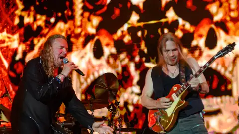 El grupo mexicano Maná durante el concierto El grupo mexicano Maná durante el concierto