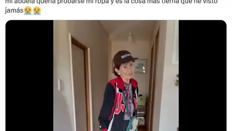El tierno momento de una abuela probándose la ropa de su nieta que ha enternecido a las redes El tierno momento de una abuela probándose la ropa de su nieta que ha enternecido a las redes