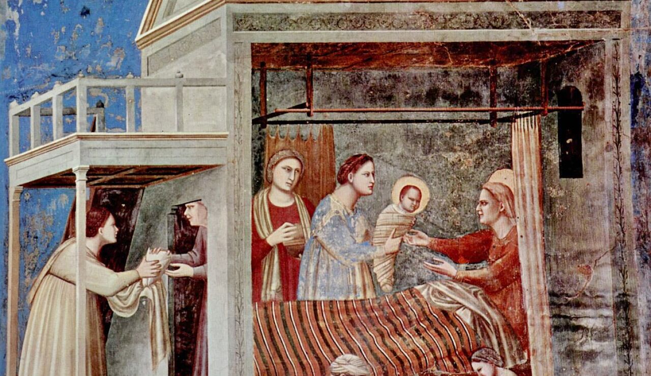 El nacimiento de Mar&iacute;a por Giotto 
