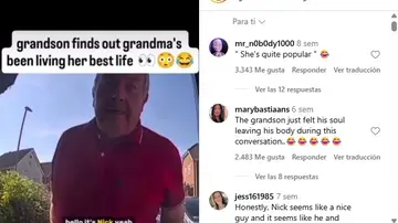 "¡Pero es mi abuela!": La divertida reacción de un joven cuando la cita de Tinder de su abuela acude a recogerla a su casa "¡Pero es mi abuela!": La divertida reacción de un joven cuando la cita de Tinder de su abuela acude a recogerla a su casa