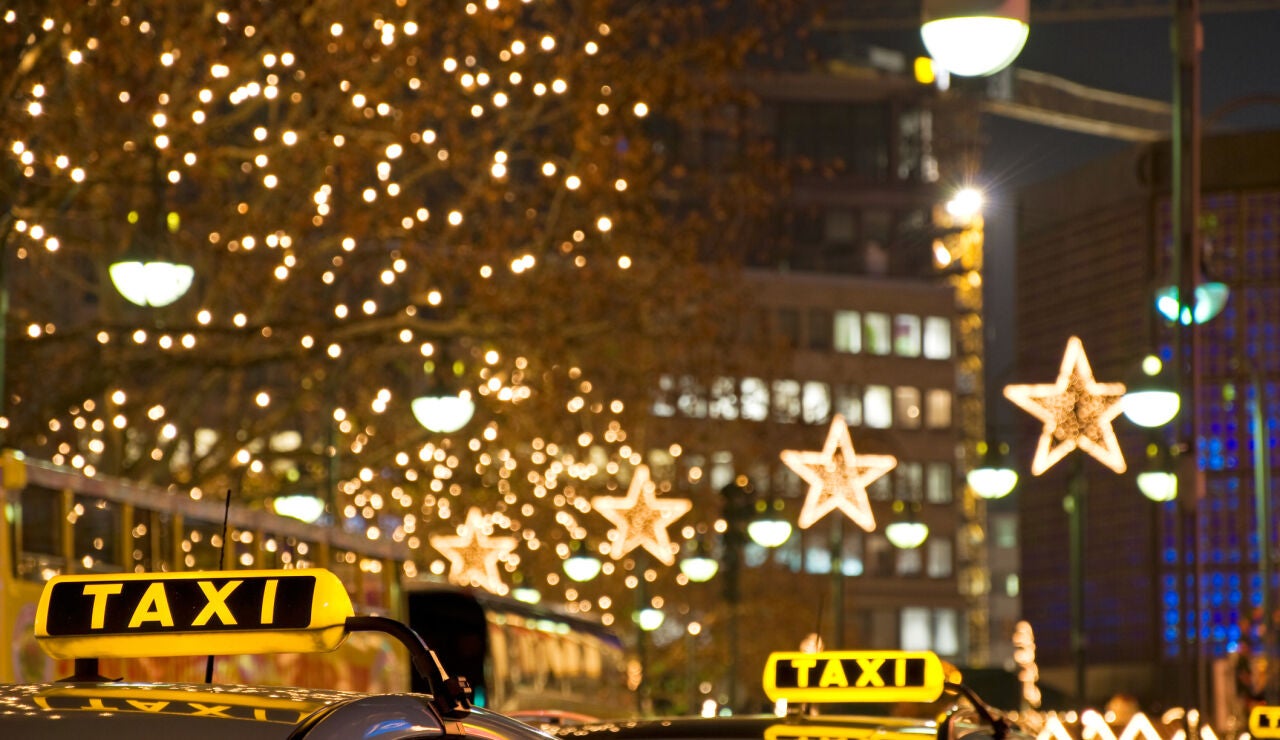 Taxi en Navidad