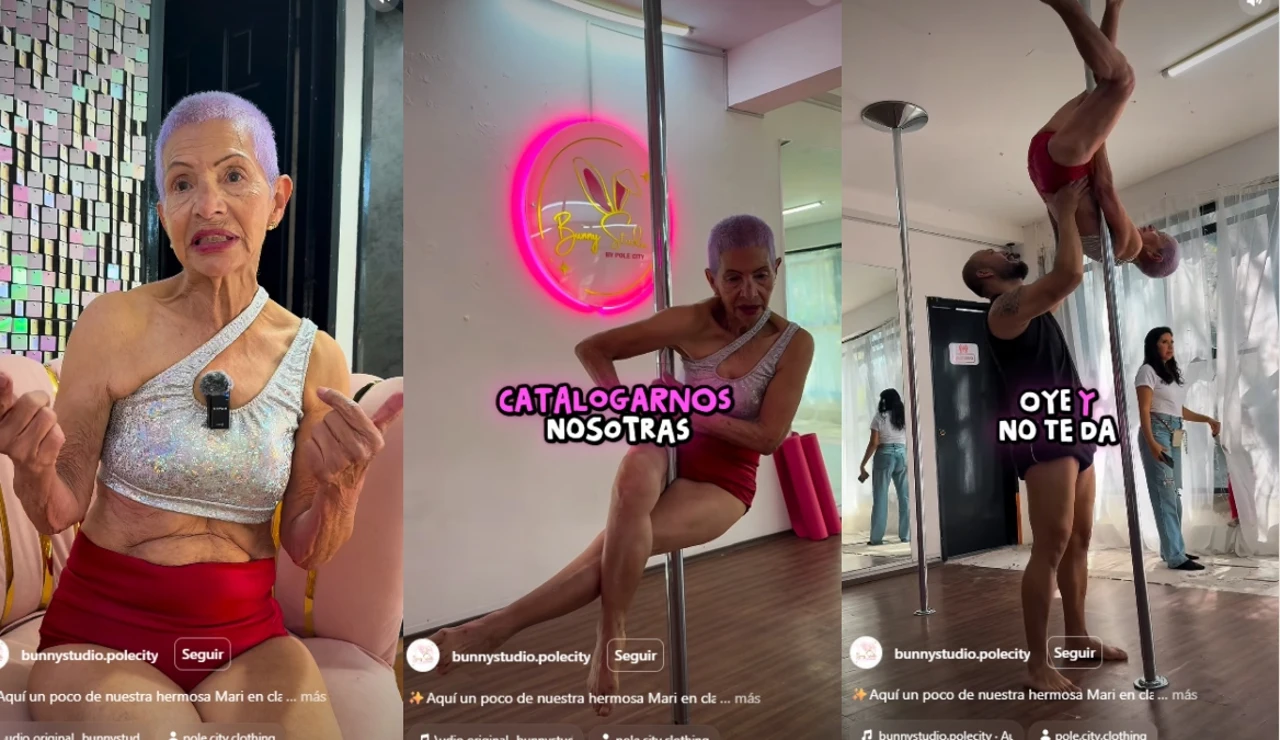 María Luisa practica el pole fitness a los 88 años: "Quiero decirle a todas las mujeres que hagan ejercicio"
