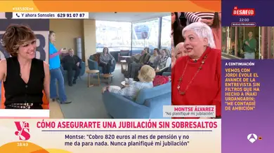 Montse, jubilada con 67 años, hubiera agradecido que alguien le dijera que lo importante es tener un plan Montse, jubilada con 67 años, hubiera agradecido que alguien le dijera que lo importante es tener un plan