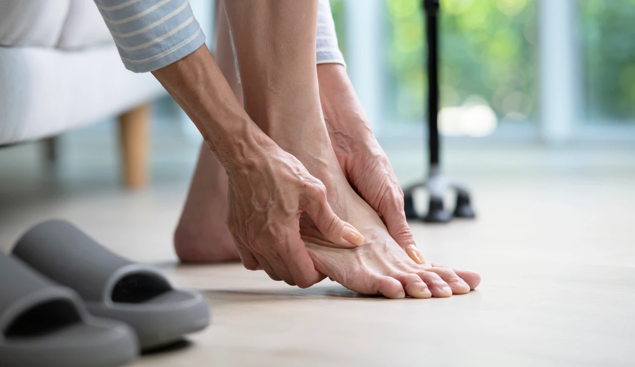 Pie de persona mayor