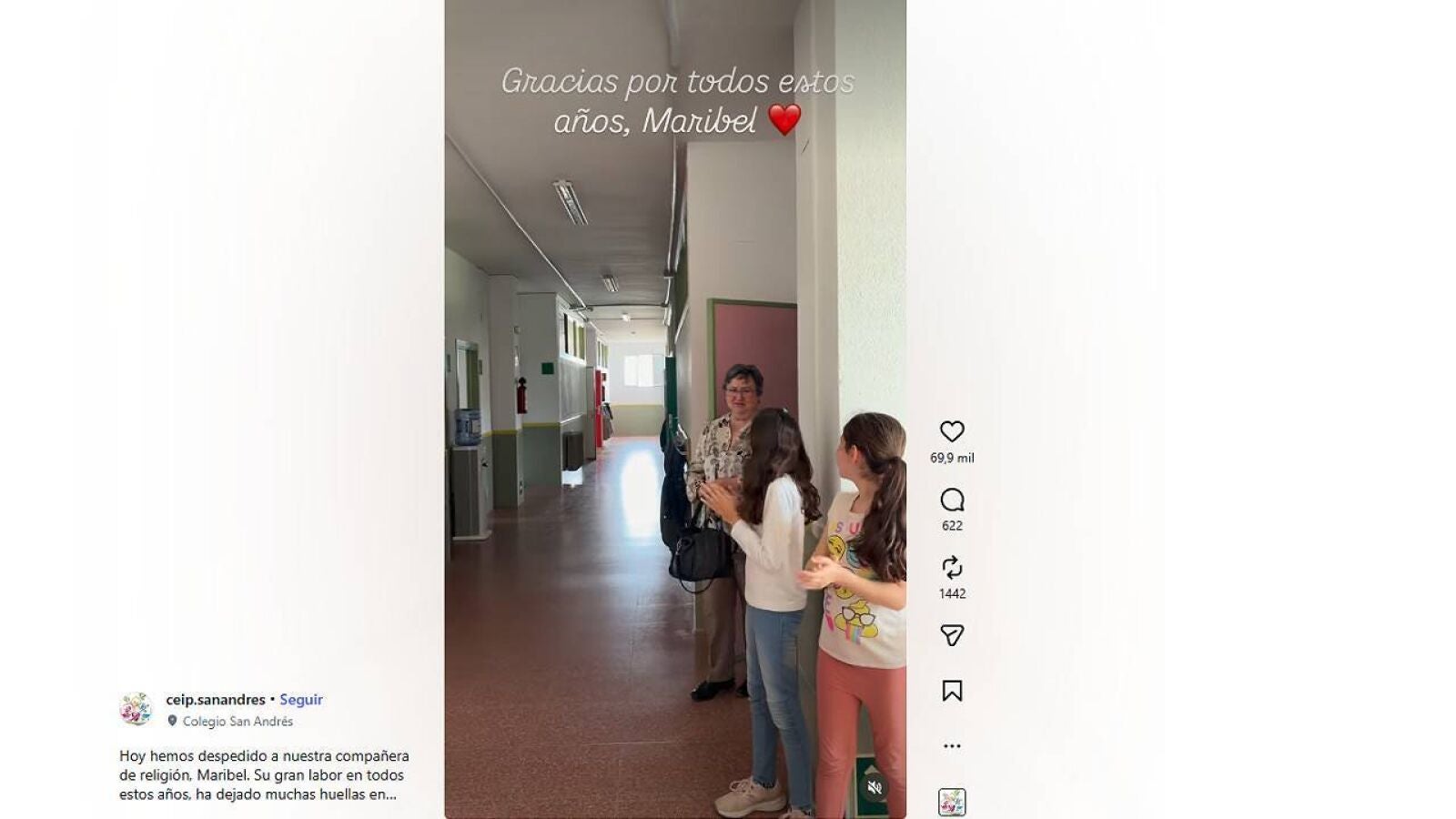 Así fue la emocionante sorpresa de unos alumnos a su maestra el día que se jubilaba