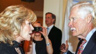 Jane Fonda y su exmarido y magnate medi&aacute;tico, Ted Turner