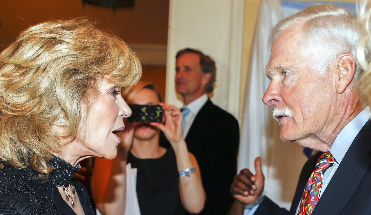 Jane Fonda y su exmarido y magnate mediático, Ted Turner